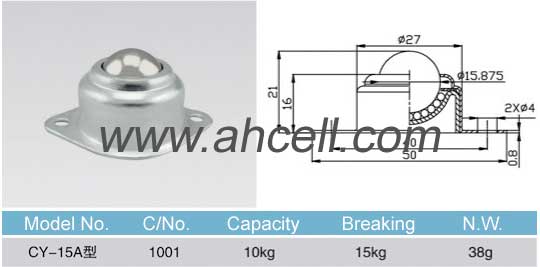 CY_15A ball transfer unit size