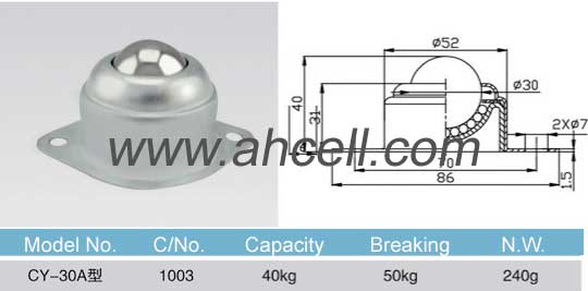 CY_30A ball transfer unit size