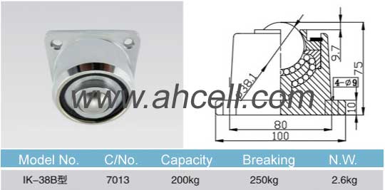 IK-38B ball caster size